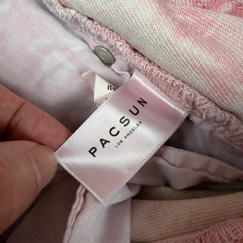 PacSun Mom Jeans Sz 29 Pink Distressed Straight Leg Acid Wash Cotton Edgy Summer - Picture 10 of 15